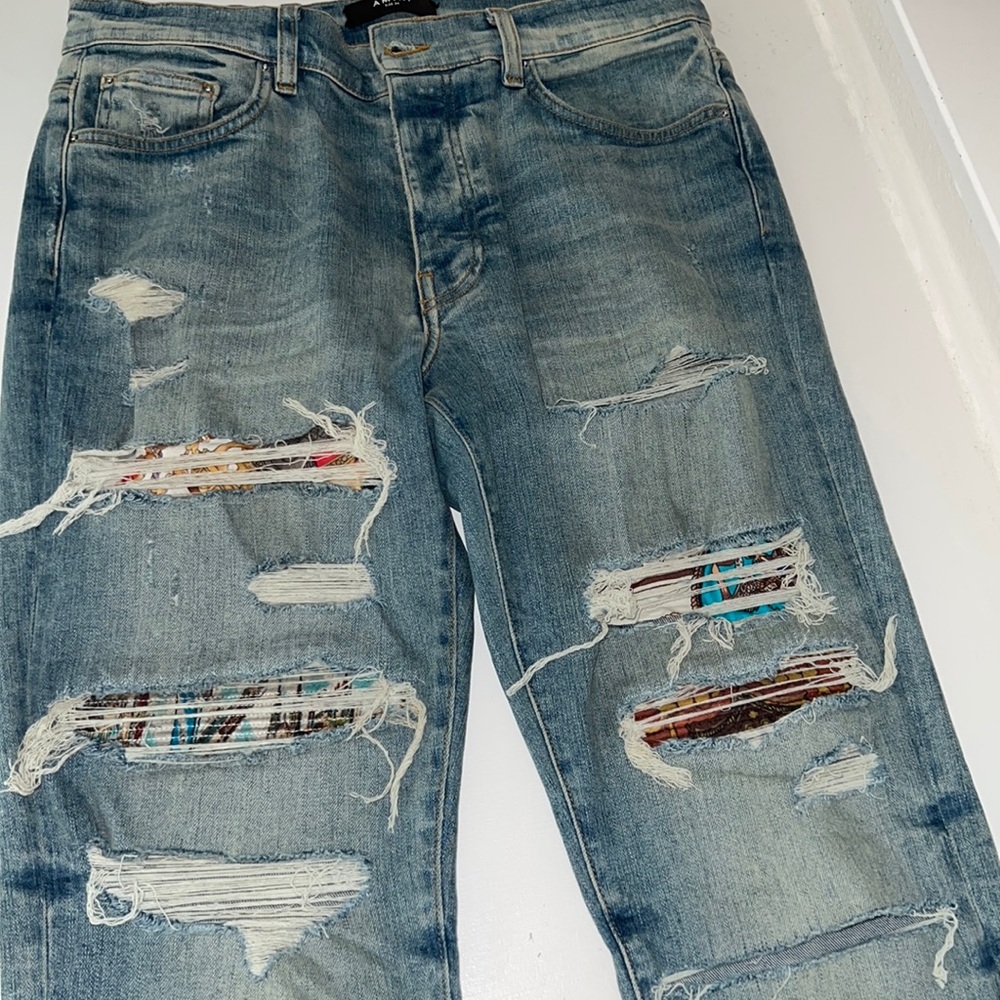Amiri patch work Jean